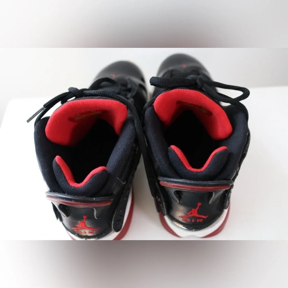 Nike Air Jordan 6 Rings GS BRED PLAYOFF BLACK RED 323419-062 Youth 6Y Womens 7.5